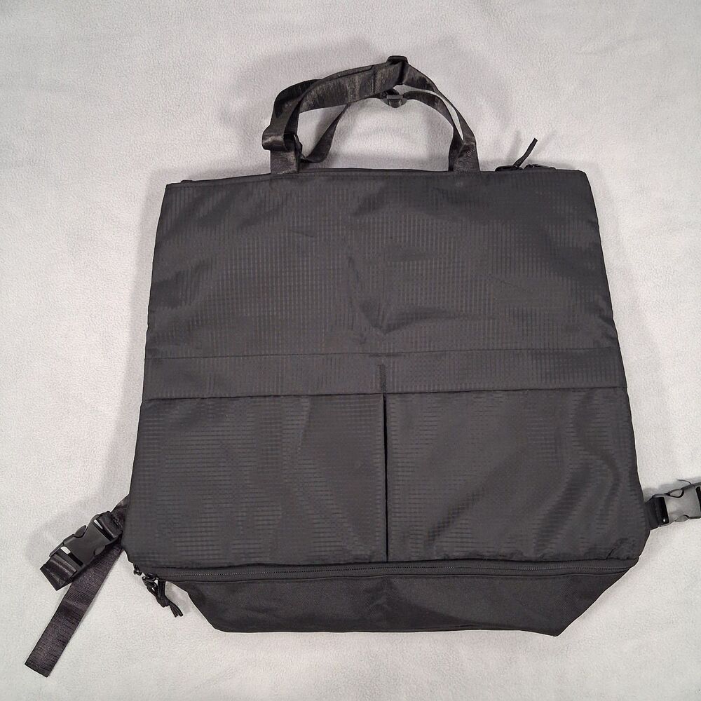 Black Convertible Backpack Tote Travel Bag Unbranded
